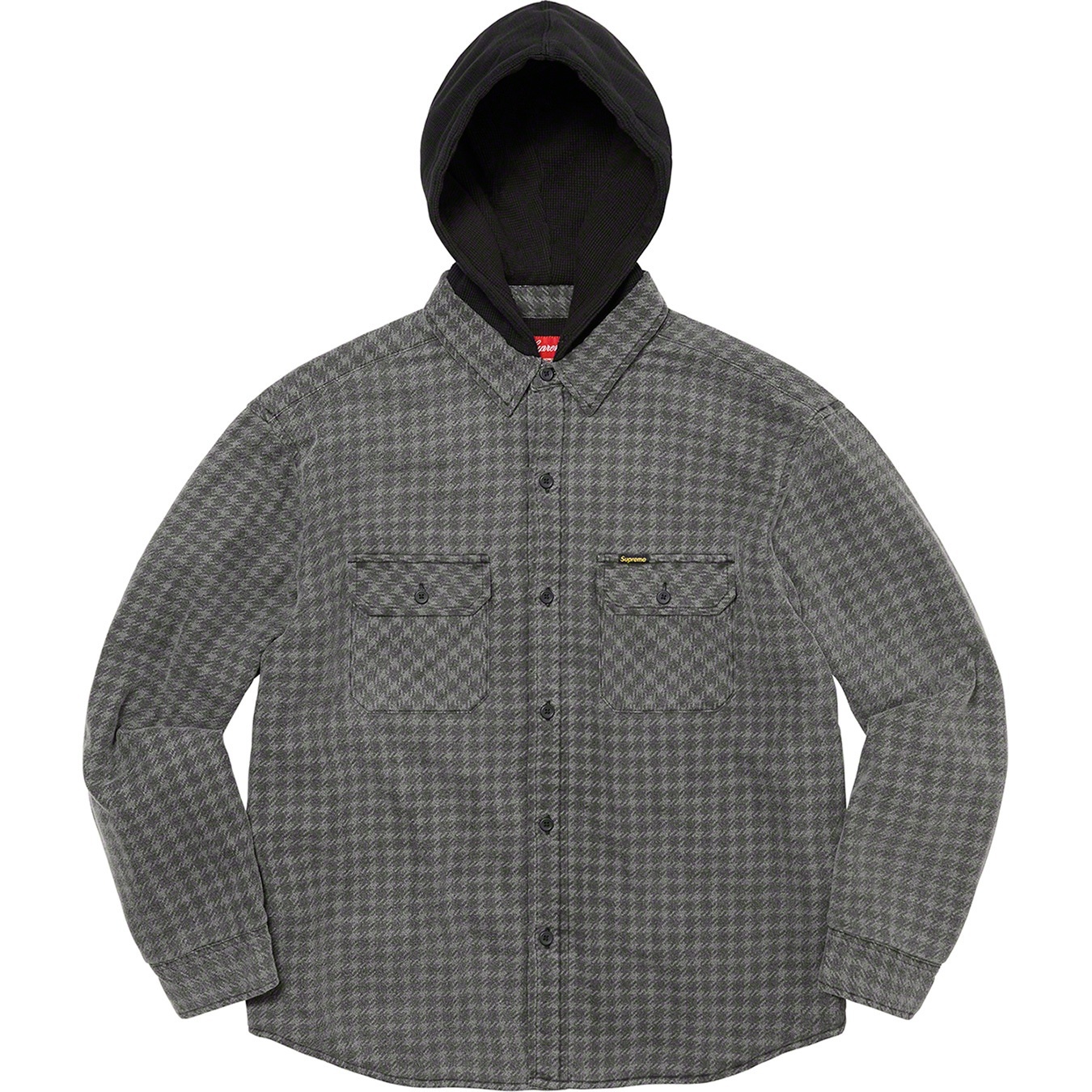Houndstooth Flannel Hooded Shirt view 10